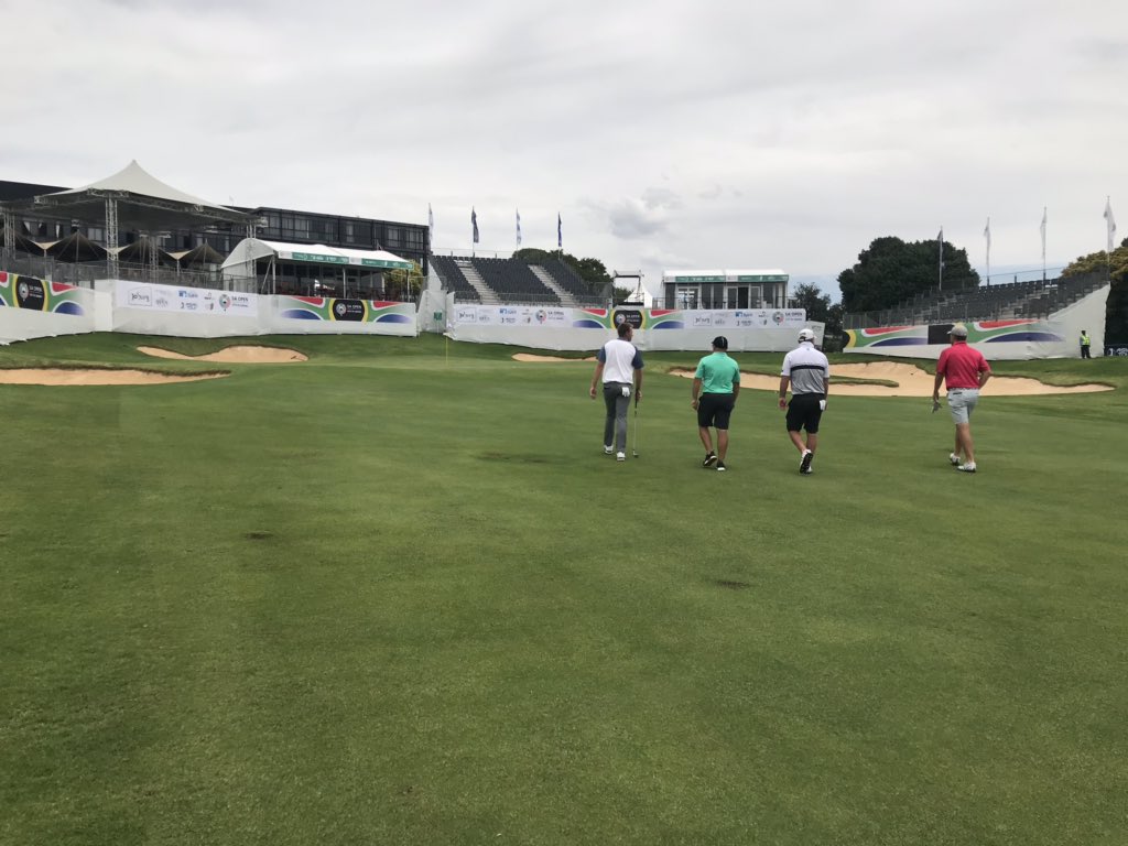 Boost_Manage's tweet photo. Day 1 practice done and dusted... @RandparkGolf is looking incredible⛳️ #golf #saopen #stands #thewalk https://t.co/7mQooJpwu9