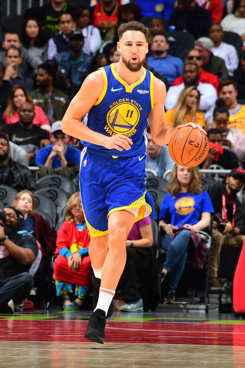 NBA's tweet photo. Steph scores 30. KD scores 28. Klay scores 27.

#DubNation beats #TrueToAtlanta on the road, 128-111. https://t.co/joxnXdNrfk