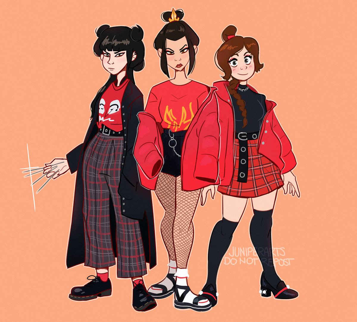 @Elentori @jillibeeean Love to draw characters in pretty clothes, various pairings, and fanart of things I'd love to see ?