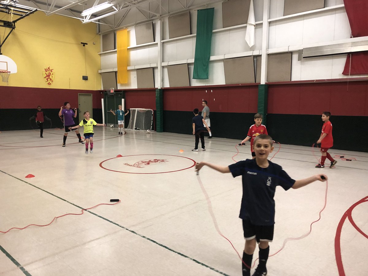 coachmackie's tweet photo. Physical literacy. Monday skipping with RED ropes, “share your day or vacation” and FUN. #redacademyofsoccer #U10 https://t.co/6qw6UxP0GI