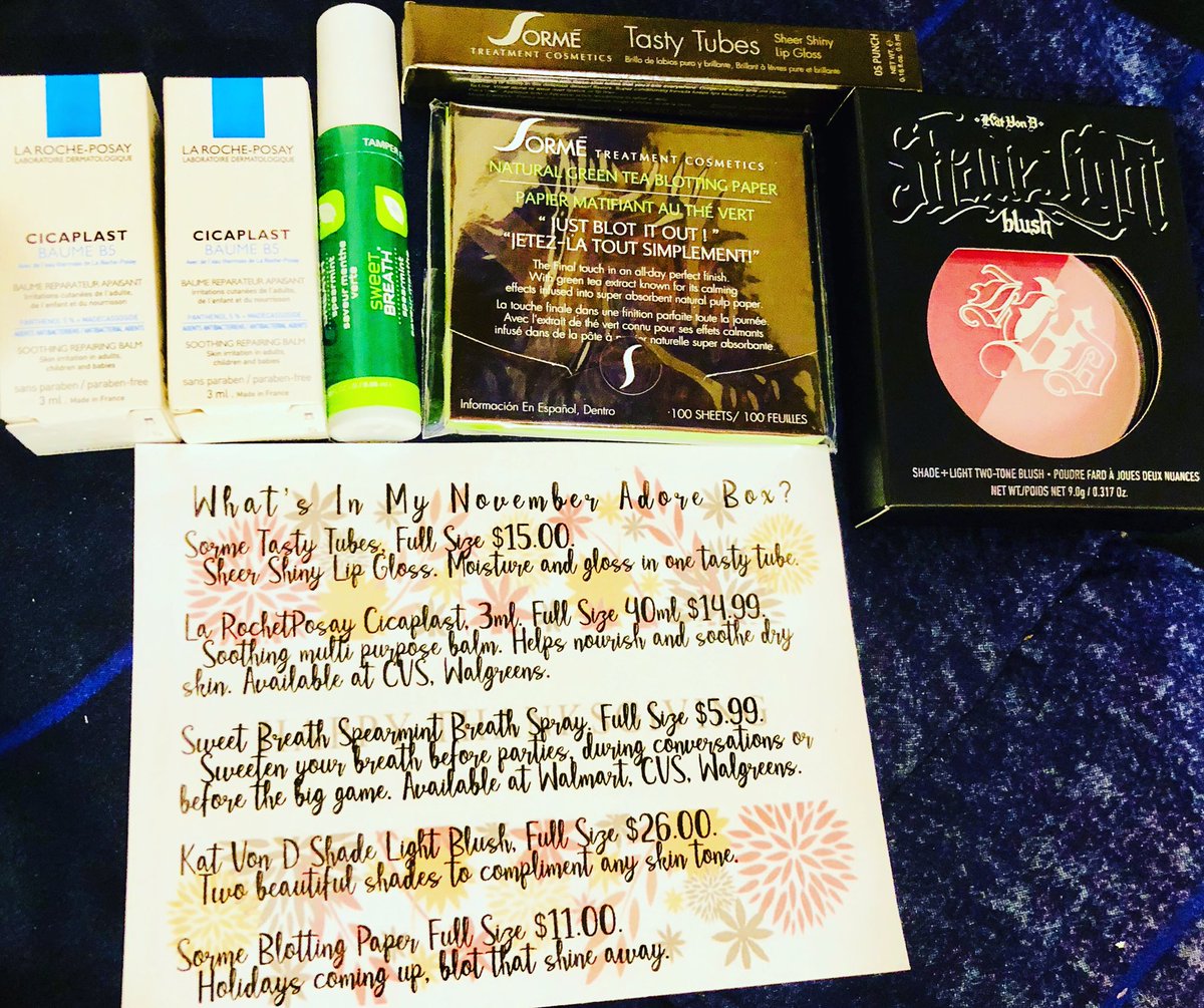 AceWhitehead's tweet photo. #sormecosmetics #sorme #katvond #katvondbeauty #beauty #makeup #adorebox #subscriptionbox #beautysubscription @adorebeautybox @katvondbeauty @sormecosmetics https://t.co/IEAtI134LQ