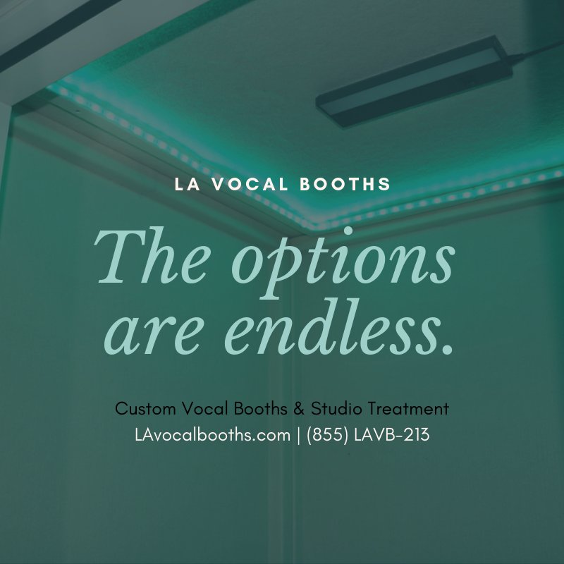 LAvocalbooths's tweet photo. The ONLY place to go for a custom vocal booth. 💯 #LAVocalBooths
•
•
•
#vocalbooth #recordingbooth #musiclife #customrecording #studiotime #singing #makingmusic #musicproducer #recordingstudio #homerecording #studioflow #makingbeats #studiosetup #voiceover #voiceactor #artist https://t.co/x1b9FtKU42
