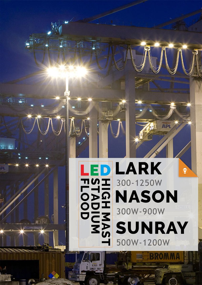 sedalighting's tweet photo. @sedalighting has full range of LED high mast lights for stadium, airport, seaport, square, sports field and other large-scale indoor & outdoor lighting applications, please contact us for latest catalog: info@seda-lighting.com.
#sedalighting #LEDhighmastlight #stadiumlight https://t.co/A7SfIlbTgw