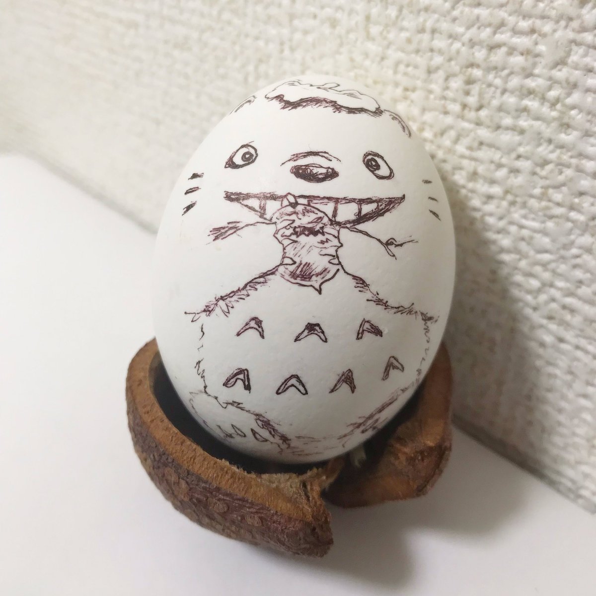 かぶさきりょうこ No Twitter ー ゆでたまごアート ー ガタガタしてて楽し い かぶさきアート トトロ 手書き ペン画 トトロの絵 となりのトトロ 絵本キャラクター かぶさきりょうこ 絵描きさんと繋がりたい 絵描き 絵本作家になりたい 美容師 絵