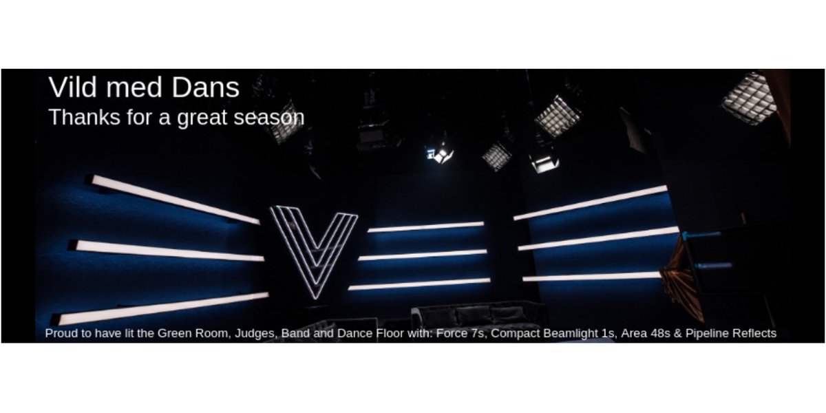BBS_Lighting's tweet image. Professional Lighting People asked: did you change studio for this season of "Vild med Dans" at Danish Radio Television?
The answer is:"No. We just changed fixtures and used BB&amp;amp;S:

Compact Beamlights
Force 7
Area 48
Pipeline Reflect

#bbslighting #studiolighting #showlighting #dp