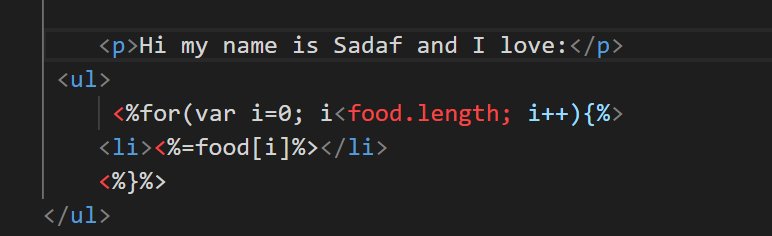 sadaf_alkowsar's tweet photo. This is the rule of life that everyday we should  add to our knowledge for improve. In @nodejs  there is some template engine like ejs,pug,handlbar and so on to know how dynamic #HTML page this engine.I learn #ejs to dynamic my page
#AfghanGirlsCode
@CodeToInspire https://t.co/D6r2ng4TKk