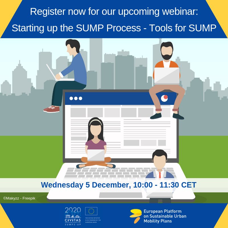 CIVITAS_SUMPsUp's tweet photo. Join our #mobility practitioner webinar 💻tomorrow from 10:00- 11:30! Our experts will reveal the best tools 🔧 to use when beginning the #SUMP process! #Vilnius, capital of #Lithuania 🇱🇹, will also discuss how they started their SUMP. Register here: https://t.co/k50AmSAik7 https://t.co/RByJ6wxUku