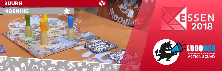Petit tour de bon matin chez Morning pour le jeu Buurn, à découvrir ici : ludovox.fr/essen-2018-buu…  #j2s