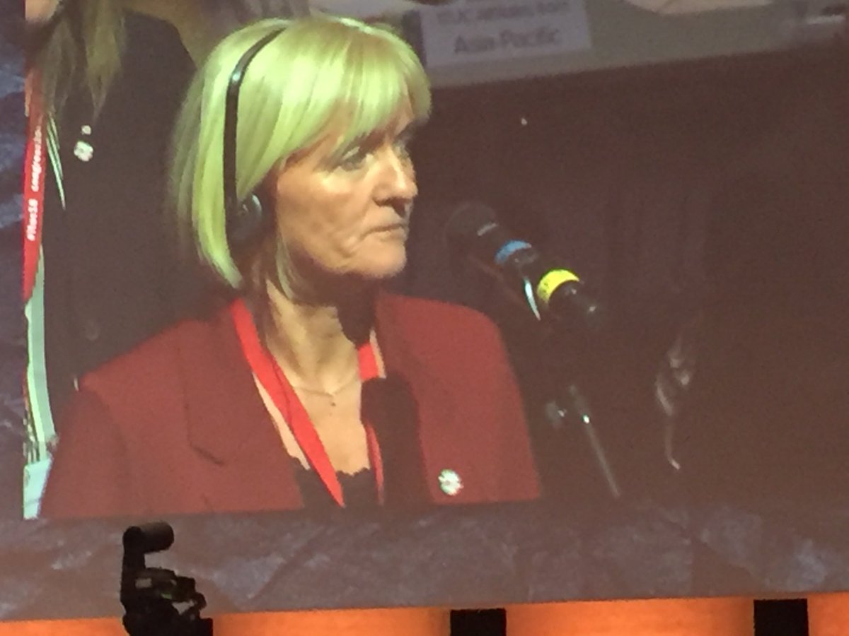 UnioNorge's tweet photo. Kongressen har havnet i en omfattende debatt om vedtekter i ITUC. Ragnhild legger frem Unios standpunkt. https://t.co/qK65ennGiq