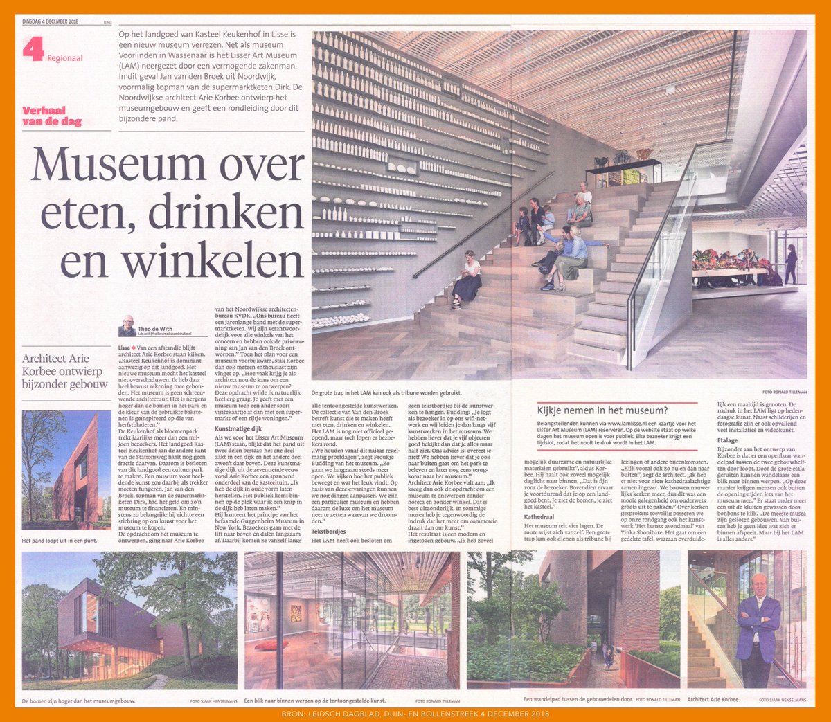 Vandaag een leuk artikel over het #LAMLisse in het Leidsch Dagblad, Duin- en Bollenstreek (4-12-2018)