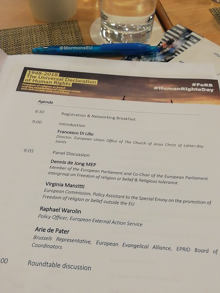 ScientologyEU's tweet photo. Great event organized by @MormonsEU and @EPRID4FORB. Great speakers. We are ready to start!
#FoRB #HumanRightsDay #FoRBDefender #standup4humanrights #religiousfreedom @SummitFaith #freedomofreligion #scientology https://t.co/VNuSSDJulh