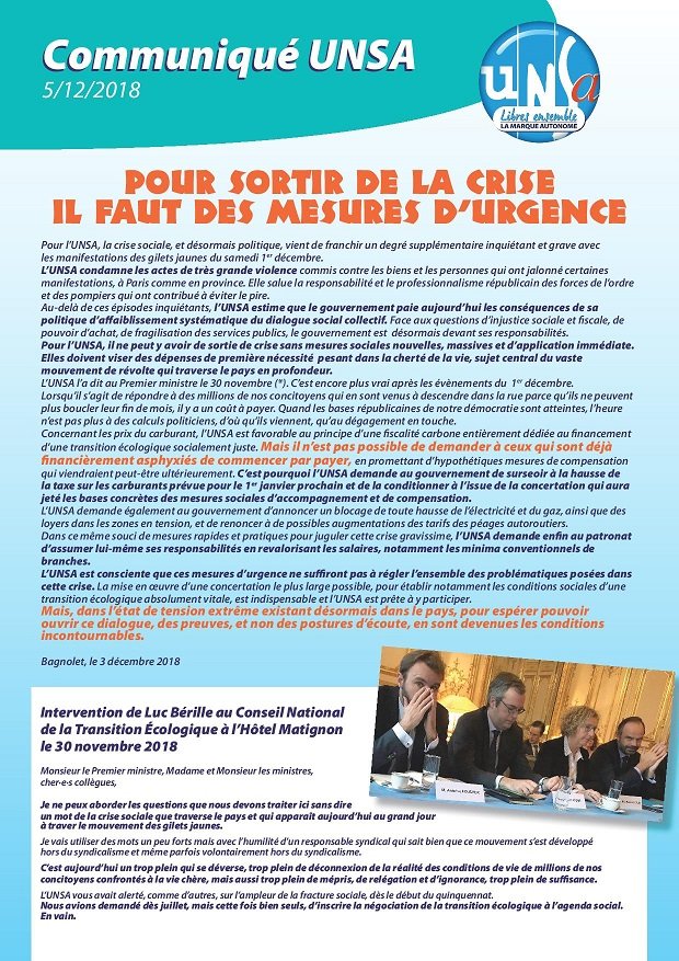 UNSA_officiel's tweet image. La contribution de l #UNSA