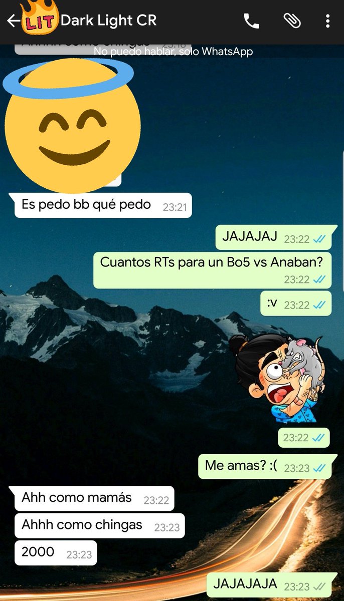 <a href="/Anaban_Cr/">Anaban ✨</a>  VS <a href="/DarkLightCR/">Dark Light</a> QUE SE ARME O QUE PEDO? No creo que lleguemos hoy a los 2K 😢💔