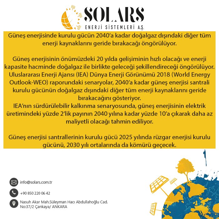 "Güneş İkinci En Büyük Enerji Kaynağı Oluyor" 🌞