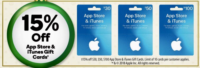 15% off Apple App Store & iTunes Gift Cards (Excludes $20) @ Coles