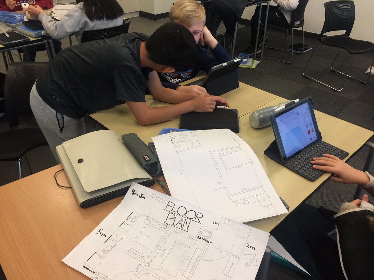 LauraJaneBrown's tweet photo. G7 students apply knowledge of ratios to prepare scale models of tiny houses using #Tinkercad to pitch to clients #learnISB #designthinking https://t.co/WsJ68vUH4f