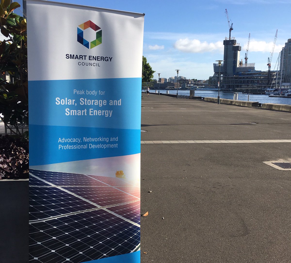 An inspiring day today at 2018 NSW #smartenergysummit. Passionate #RenewableEnergy proponents, innovative #EnergyStorage developments and exciting hybrid #solarpower, #windenergy, #PumpedHydro projects. Thank you @pvmagazine for the opportunity to attend.