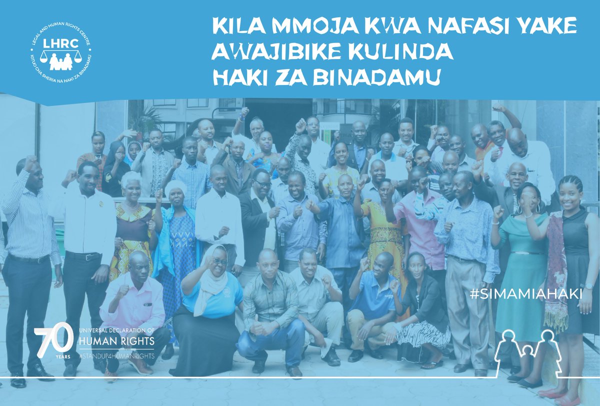 humanrightstz's tweet image. Katika kuadhimisha miaka 70 ya Tamko la Ulimwengu la Haki za Binadamu.
Kila mmoja anna wajiu wa ku-#SimamiaHaki
Timiza wajibu wako!