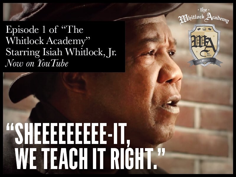 WhitlockAcademy's tweet photo. You think this #Sheeeeeeeeeit! is easy? Think again. Take a peek inside the famed #WhitlockAcademy and watch as @IsiahWhitlockJr puts #actors through the rigorous process necessary to perfect his technique https://t.co/jdcVklzkjn #acting #craft #TheWire #ClayDavis https://t.co/NLBvz1JLOE