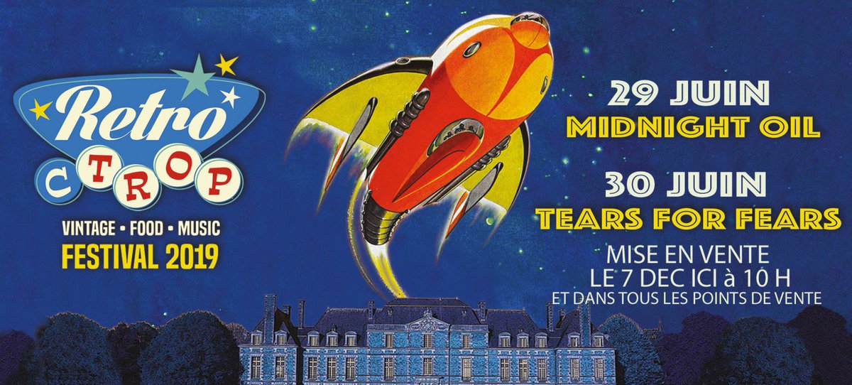 New show added SAT 29 JUNE Festival @retroctrop Tilloloy, France - tickets on-sale Fri 7 Dec 10:00am CET via midnightoil.com/tour