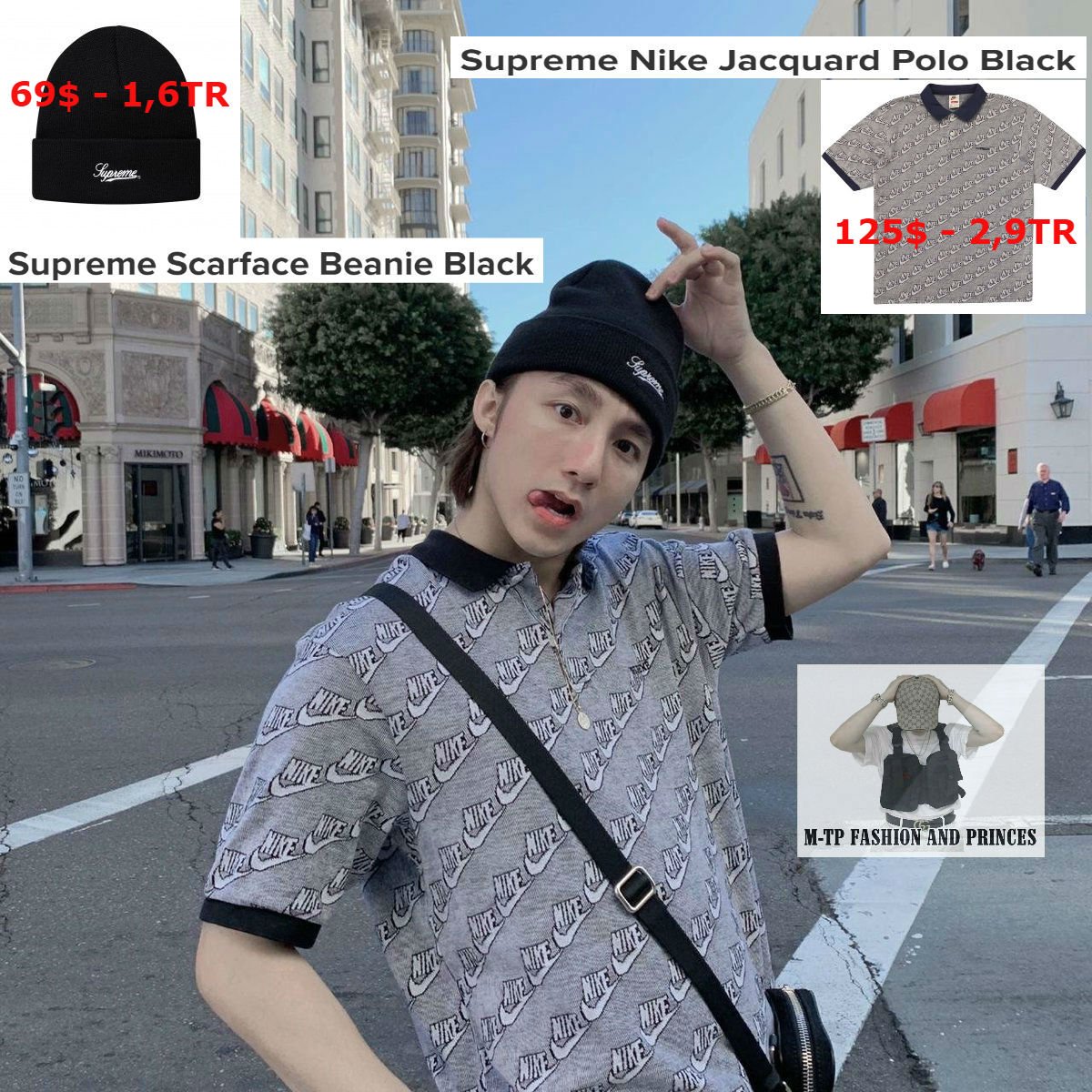 supreme nike jacquard polo