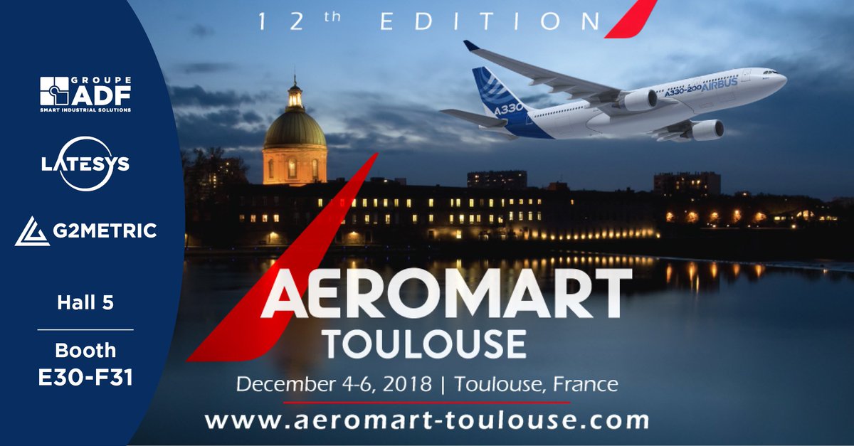 Groupe ADF (@groupe_adf) on Twitter photo Retrouvez <a href="/Groupe_ADF/">Groupe ADF</a> sur #AeromartTLS du 4 au 6 décembre 2018
Ce salon mondial de l'#industrie #aéronautique et #spatiale accueille de nombreux acteurs mondiaux dont <a href="/Airbus/">Airbus</a> <a href="/BoeingFrance/">Boeing France</a> <a href="/SAFRAN/">Safran</a> <a href="/thalesgroup/">Thales Group</a> <a href="/Dassault_OnAir/">Dassault Aviation</a>
Retrouvez notre équipe sur le stand E30-F3 Hall 5 Retrouvez <a href="/Groupe_ADF/">Groupe ADF</a> sur #AeromartTLS du 4 au 6 décembre 2018
Ce salon mondial de l'#industrie #aéronautique et #spatiale accueille de nombreux acteurs mondiaux dont <a href="/Airbus/">Airbus</a> <a href="/BoeingFrance/">Boeing France</a> <a href="/SAFRAN/">Safran</a> <a href="/thalesgroup/">Thales Group</a> <a href="/Dassault_OnAir/">Dassault Aviation</a>
Retrouvez notre équipe sur le stand E30-F3 Hall 5