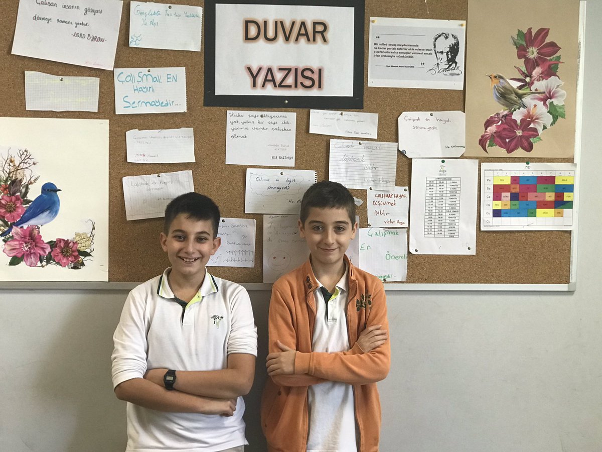 “ Ne kadar çok çalışırsanız, o kadar çok talihli olursunuz.”  7. Sınıflarda bu hafta “ Çalışmak” konulu özdeyişler panomuzda yerini aldı. <a href="/YildirimHurihan/">Hurihan Yıldırım KURTARAN</a> <a href="/coskunfrt13/">Coşkun Fırat</a> <a href="/meltemturker_/">Meltem Deniz</a> <a href="/KvancBarlas/">Kıvanç Barlas 🇹🇷</a> <a href="/GulbinBeyaz/">Gülbin Beyaz Kaldan</a>