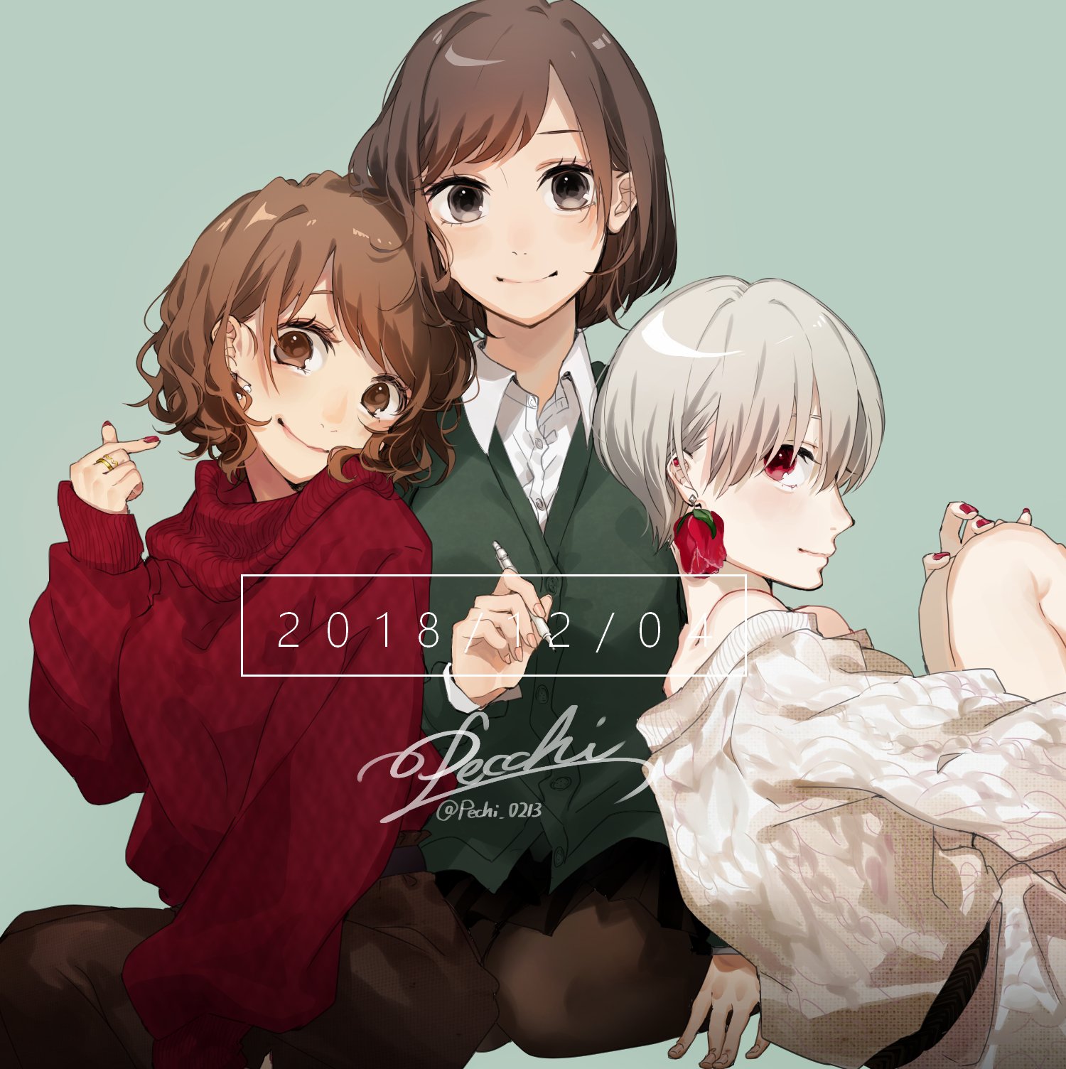 りーこページ　他の方はアイコンをタップ♪ マフラーしてる女の子フリーアイコン🧣 いいね＆フォローでご