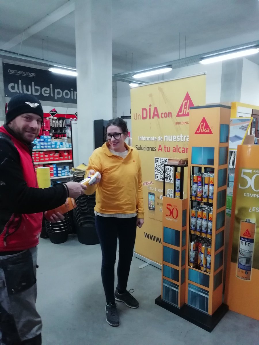 El cliente de <a href="/GrupoVeralia/">Grupo Veralia | Distribución mat. de construcción</a>, vadacorda prueba suerte #Sikaflex, <a href="/SikaSpain/">Sika España</a>