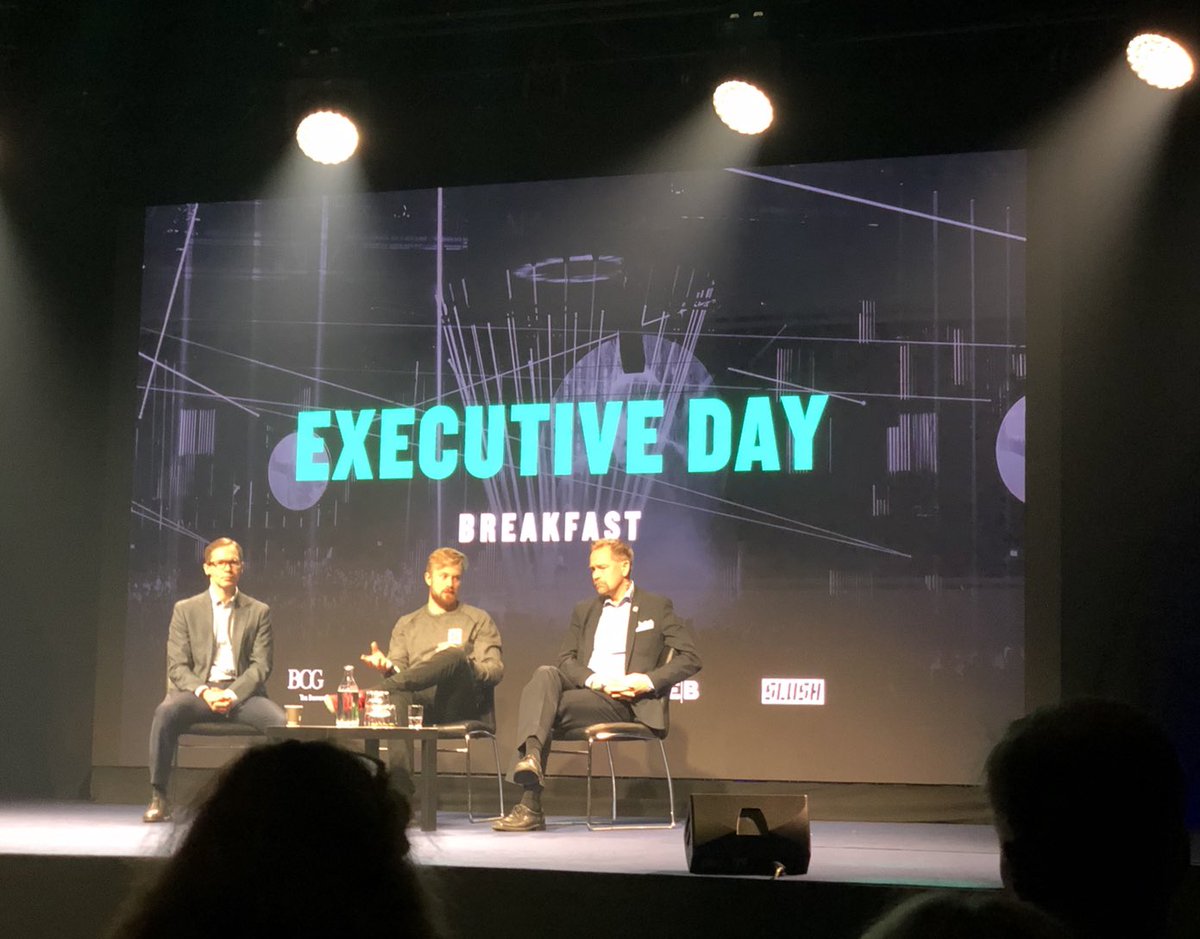 JuhaWesterlund's tweet photo. One of the annual highlights @SlushHQ Inspiring, concrete &amp; demystified discussions on #AI at Executive Day.

Meltwater is participating as well this year. Come to visit us at Founders Street and pick-up your business survival kit. @MeltwaterFIN #slush2018 https://t.co/YO5UTbyaCg