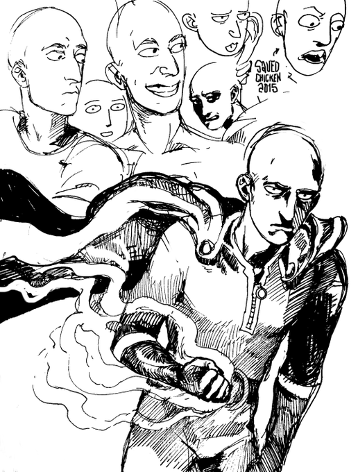 #onepunchman #fanart #robot #saitama #genos #illustration @art 