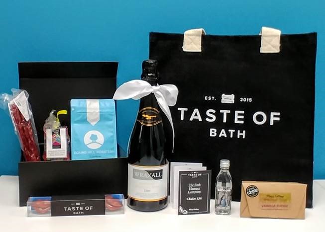 Huge thank you to @TasteofBath for the two wonderful hampers to celebrate the success @NoviaFinancial at the #BathBizAwards @BathLive  #BestBusiness  #BusinessoftheYear Novia has kindly donated these for us to auction to staff for the two highest bidders!