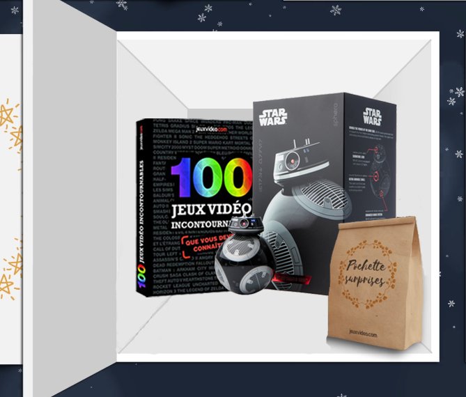 Le mois des cadeaux continue ! 😍 

🎄 Deuxième concours 🎄
A gagner :
- Un Robot SPHERO BB-9E Star Wars
- Un livre des 100 jeux
- Et des surprises !

Pour participer, RT ce tweet et follow <a href="/JVCom/">JV - Jeux vidéo</a> avant le 06/12 à 10h !

Règlement : docs.google.com/document/d/1x_…