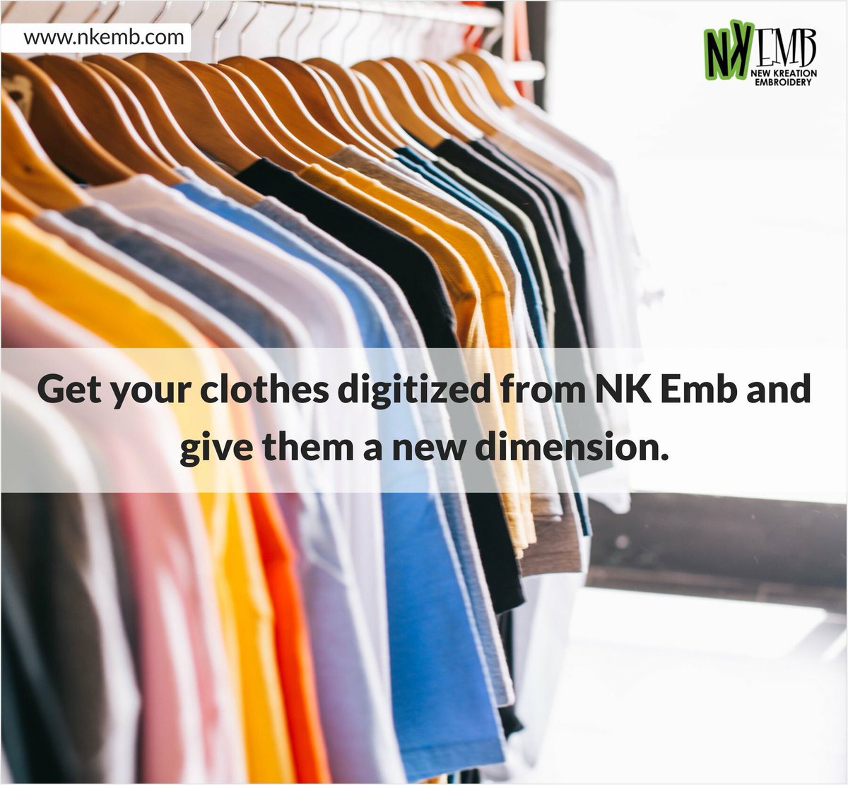 NkEmbroidery's tweet image. Get your clothes digitized from NKemb and give them a new dimension.
For more details visit: nkemb.com
For prices reach us at - mark.nkemb@gmail.com
or call us at : +1 609-473-0809

#logodigitizing #puffdigitizing #nkemb #redworkdigitizing #sleevesdigitizing