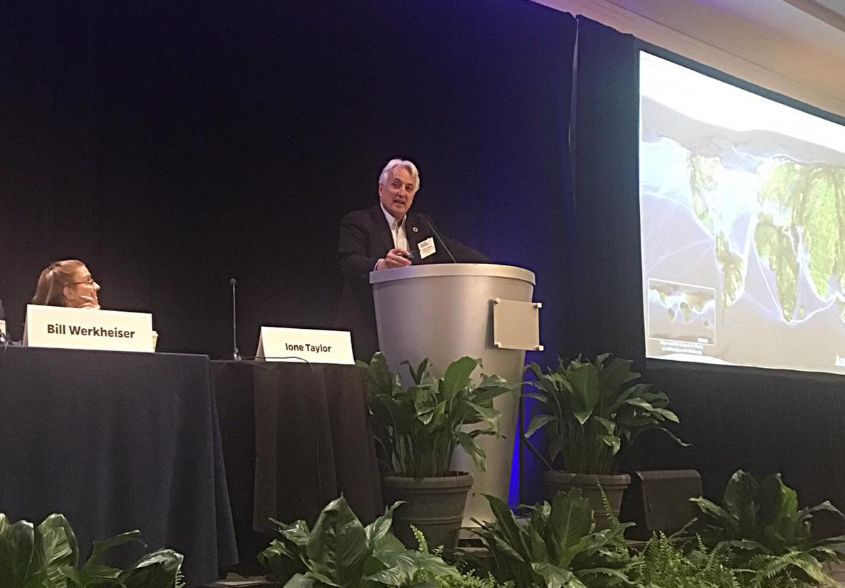 CapsCoalition's tweet photo. “Natural capital interacts with social, built & human capital to collectively contribute to human well being”. @Robert_Costanza at @ACES_Community #2018ACES https://t.co/i58v3gbsxo
