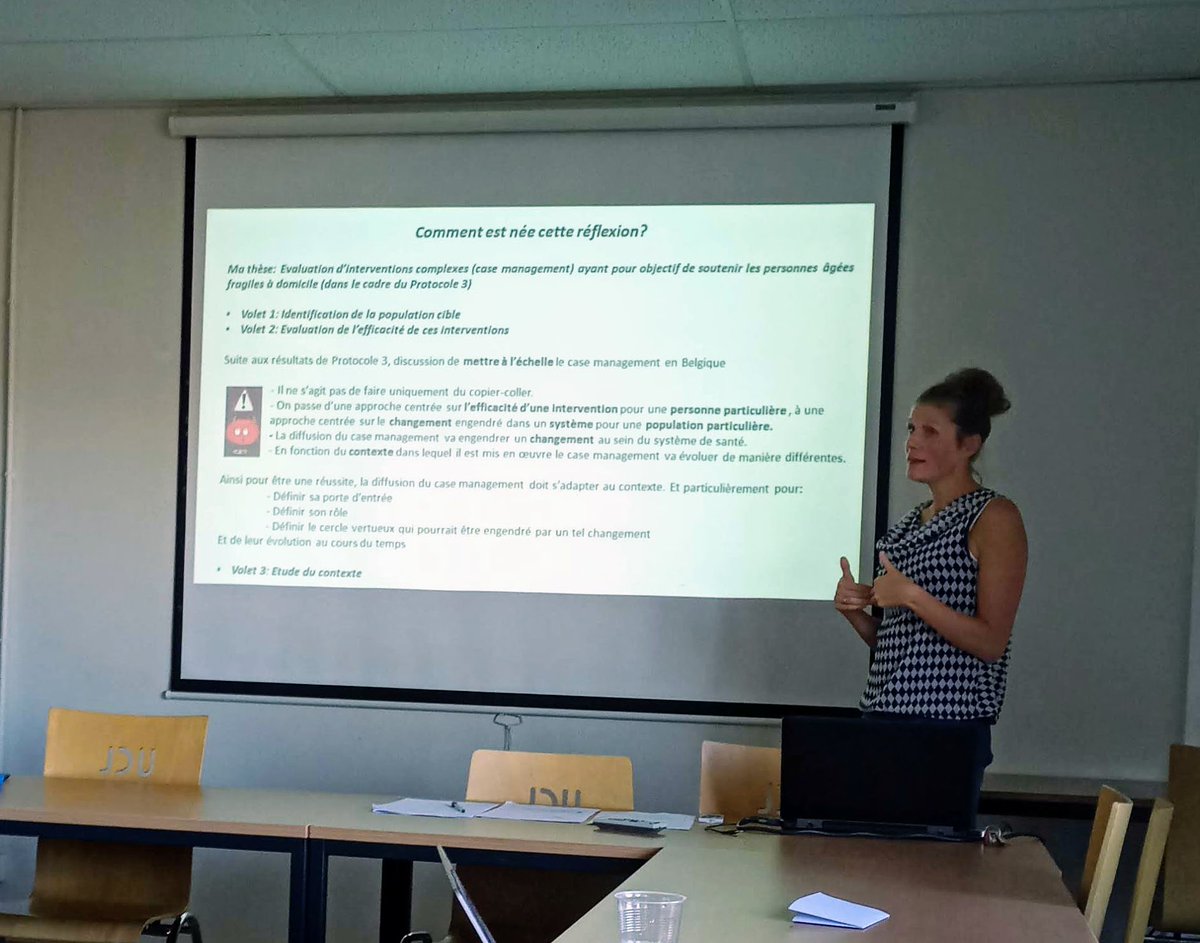 Institute Of Health And Society Irss Uclouvain Anne Sophie Lambert Presents Her Research Entitled Discussion Of Typical Care Trajectories In Dependent Elderly Persons From A Territorial Approach The Example Of Belgium The