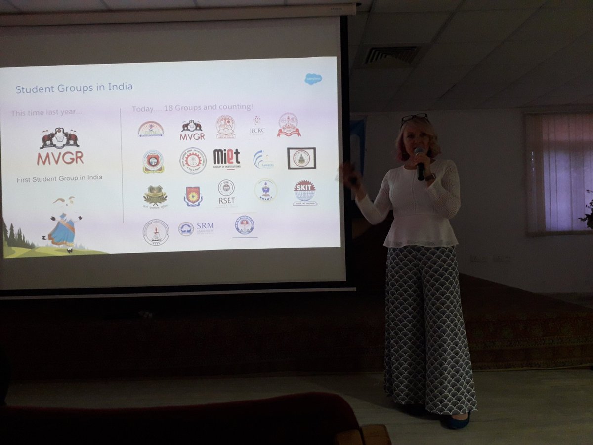 Bharathi4906's tweet photo. Veryyyy thankful for inspiring and visiting us mam..it's a grt day 
@MVGRCEA @satyagoluguri @amandabauman @ericakuhl @TheChrisDuarte @SfdcKiran @jlehrbaum @danieljpeter @hollygfirestone @shashforce @viyomjain @mittuvikas https://t.co/x5fgWmM79V
