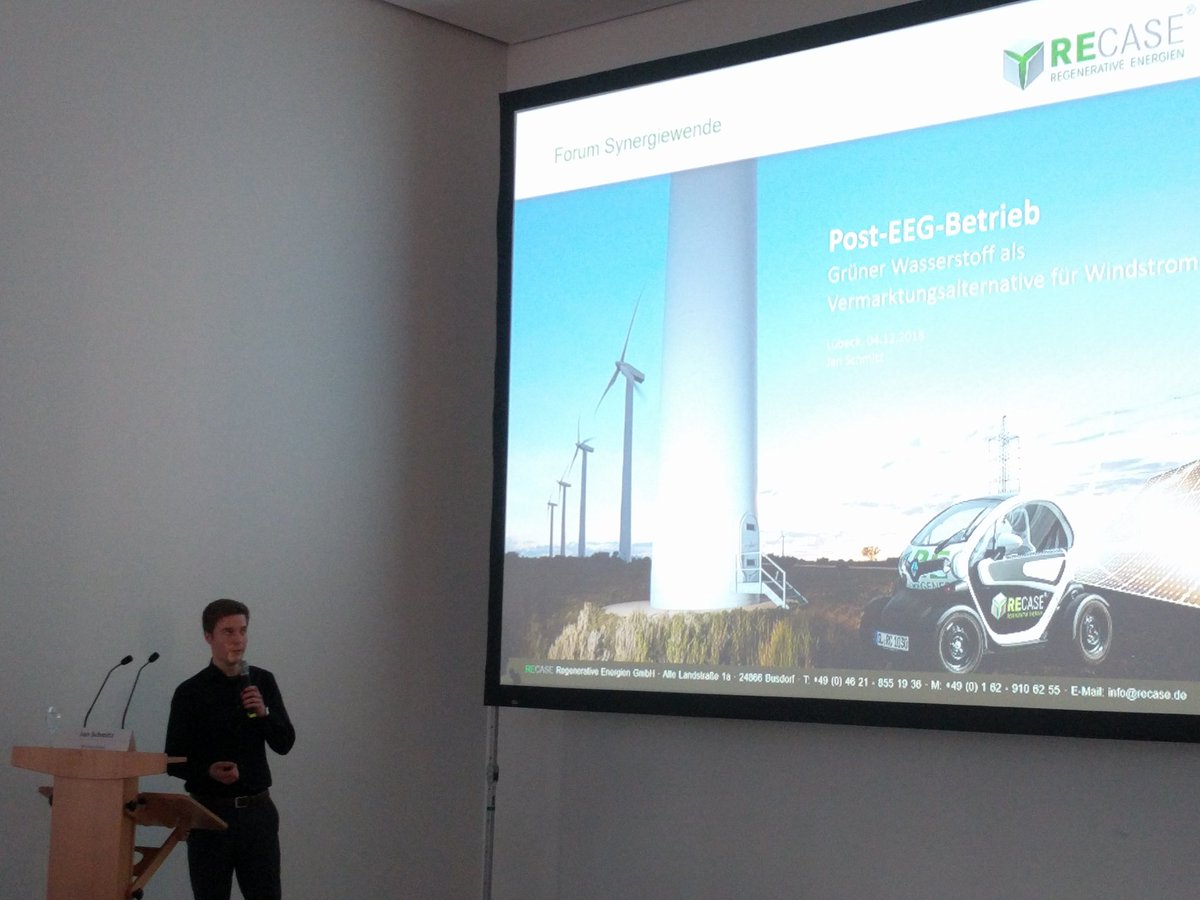 RenewsTweet's tweet photo. Im nächsten Praxisvortrag zeigt Jan Schmitz von Recase, wie die Wasserstoffwirtschaft eine ökonomische Betriebsoption für Erneuerbare-Energien-Anlagen nach dem Auslaufen der EEG-Förderung sein kann. #ForumSynergiewende https://t.co/NyJDWj0Nbj