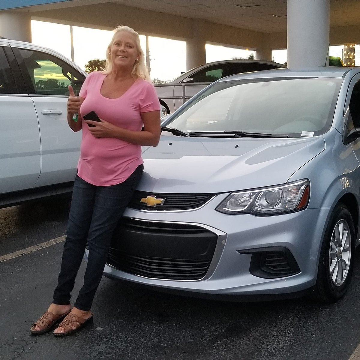 CoxAuto's tweet photo. Congrats Paige! She's now a #HappyCoxCustomer and owner of a new 2018 Chevrolet Sonic. Enjoy, and thanks for your business! https://t.co/9D974zNSUy