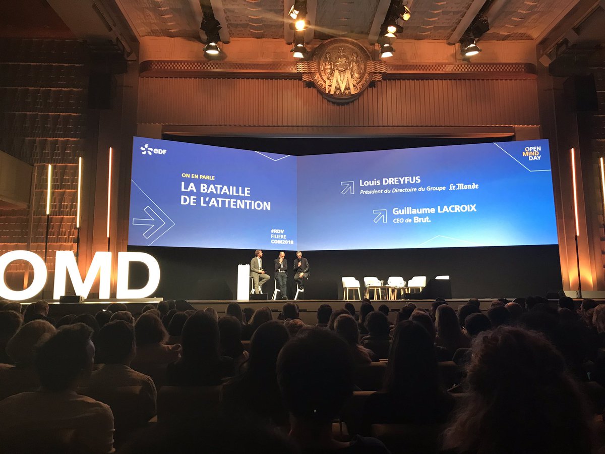 boris_lengoc's tweet photo. « Chaque mois, 250 millions de personnes dans le monde regardent une vidéo de Brut » Guillaume Lacroix @brutofficiel #storytelling #OpenMindDay https://t.co/ZVlb179dTY