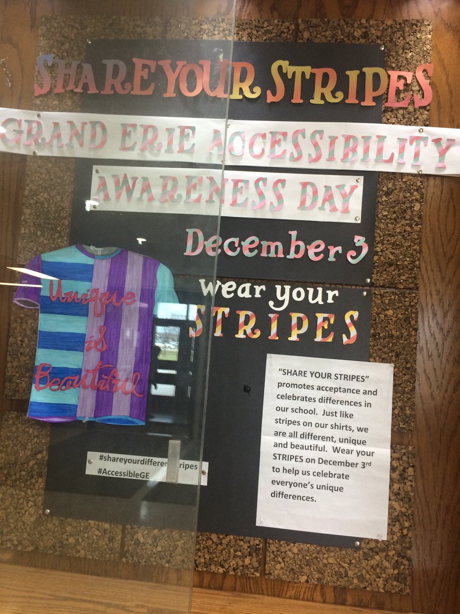 Students and Staff <a href="/HSSCanes/">HagersvilleSS</a> celebrated diversity and inclusivity on "Show Your Stripes" Accessability Awareness Day yesterday Dec3rd.  Great work Canes!!
