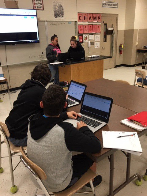 GCSCTE's tweet photo. Mt. Holly Middle School CTE students coding Python during the National Week of Code! https://t.co/8o1TwBLp3W