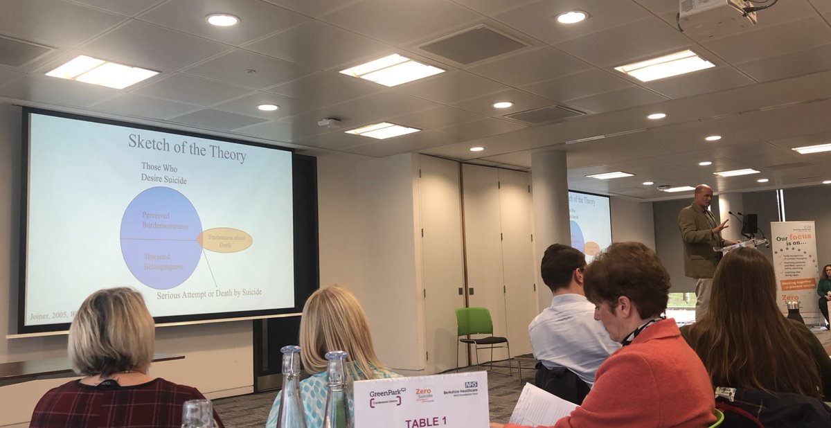 Angelasamata's tweet photo. Speaking at the @BHFT conference today. Now listening to the remarkable @thomasjoiner #suicideprevention #understandingsuicide https://t.co/8ZIkh7am0k
