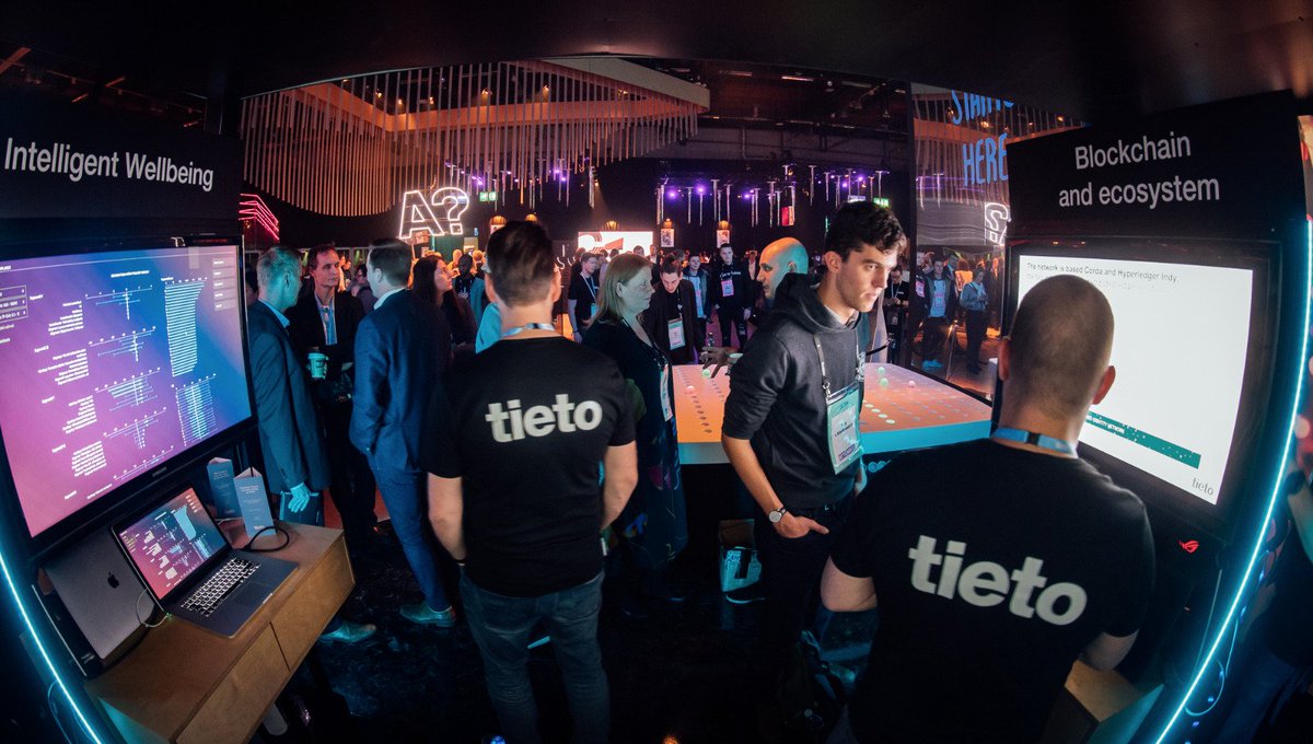 ElinaK2014's tweet photo. Smart solutions for a data-driven society. Come and challenge the gurus at our stand @TietoCorp #slush18 #tietoxslush https://t.co/TxEm2JB5sk