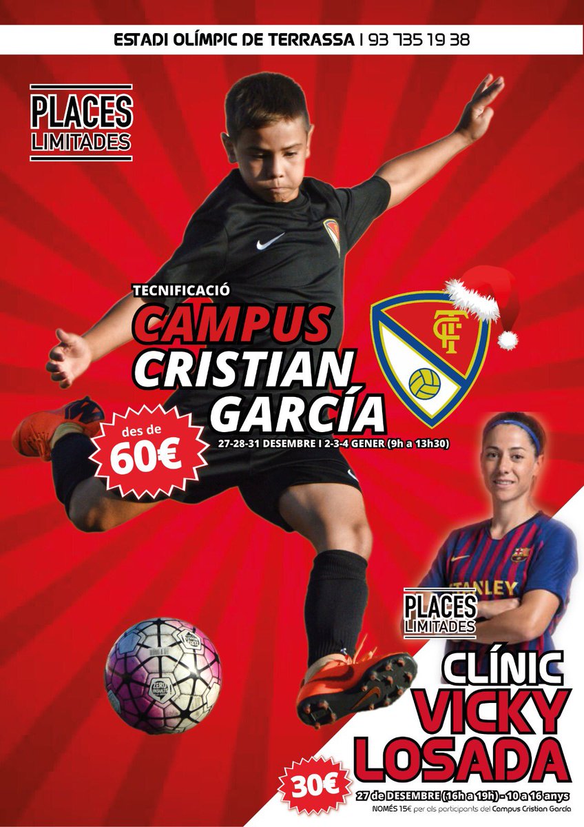 losada_vicky's tweet photo. Ya sabéis que me encanta despedir el año con ⚽️, así que os espero a todos y todas el 27 de diciembre en Terrassa @TerrassaFC https://t.co/XQ9Ieib9E0
