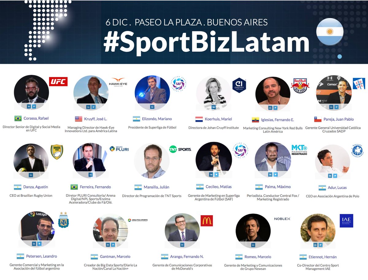 Este jueves #CVPlayers en #SportBizLatam Bs As. Una sola jornada para intercambiar miradas s/ #Tendencias #Futuro del #Deporte, #Marketing Deportivo entre otros temas de gran interés para el #fútbol y el deporte ⚽️🏀🏈 local e internacional #networking #clubes #managers #business
