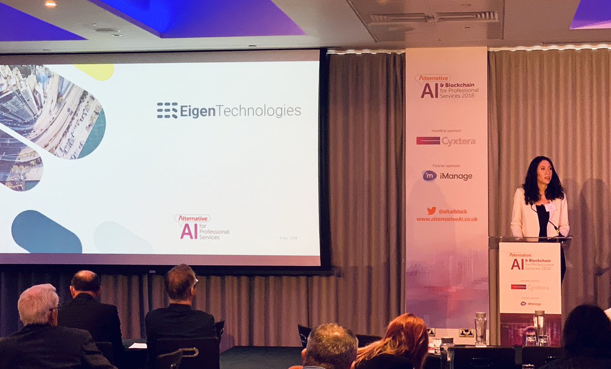 Our VP Marketing &amp; Communications Emily Ochoa speaking to <a href="/altaiblock/">Alternative AI and Blockchain</a> on our NLP product and what it’s done for our clients in #ProfessionalServices
