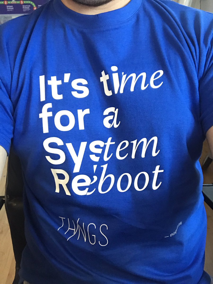 Counting down to <a href="/ThingsConAMS/">ThingsConNL</a>, while wearing the official <a href="/thingscon/">ThingsCon</a> 2018 shirt! Get yours with a ticket for thingscon ℹ️➕🔖 thingscon.org/register