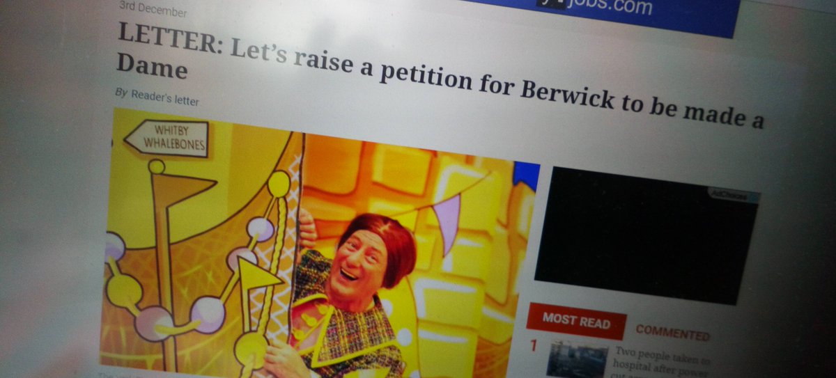 YorkTheatre's tweet photo. A reader's letter @yorkpress calls for panto legend Berwick Kaler to be made a Dame, suggesting raising a petition to send to the Honours Committee. But isn't Berwick a Dame already? https://t.co/foLHHLD79K