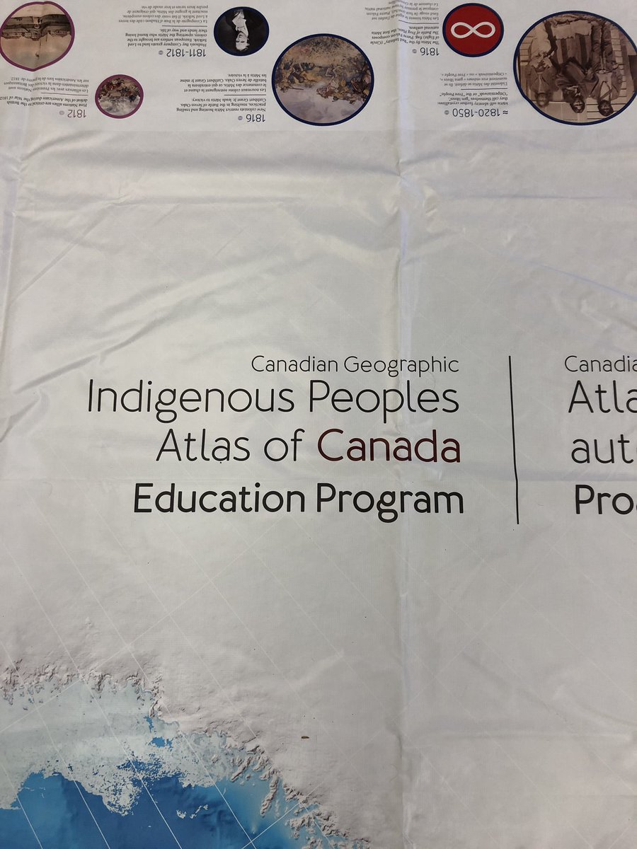 Today in #Curr325 we got to explore some BIG maps with Canadian Geographic and look more closely at Indigenous People’s on Turtle Island <a href="/QueensEduc/">Faculty of Education</a> @CanGeoEdu